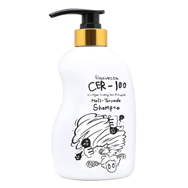 Elizavecca CER-100 Collagen Coating Hair A+ Muscle Hell-Tornado Shampoo 500ml/16.9 fl.oz. - Hair Shampoo Especially for Oily hair | Hair Shampoo for oily hair scalp | K-Beauty - Image 1