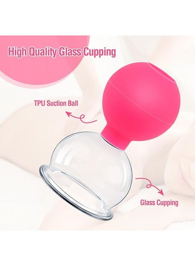 5-Piece Professional Glass Cupping Set with Silicone Balls – Fireless Medical Vacuum Suction Cups – Deep Tissue Massage Kit for Face and Body – Effective Relief for Muscle Pain and Fatigue. - Image 3