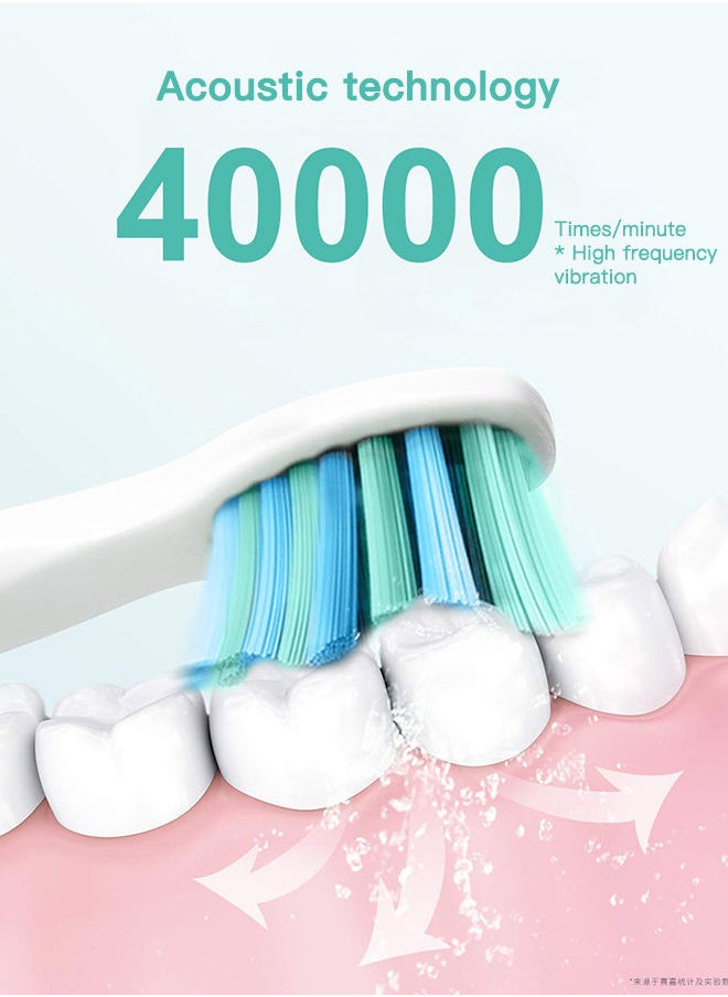 Fairywill - Fairywill Electric Toothbrush for Adults , 5 Modes Powerful Cleaning Whitening 40,000 VPM Sonic Toothbrush , Rechargeable 4 Hours for 30 Days Usage , 2 Minutes Timer Waterproof IPX7 Black - Image 1