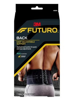 FUTURO Futuro Adjustable Black Compression Back Support – Lumbar Stability & Pain Relief, 1 Piece 