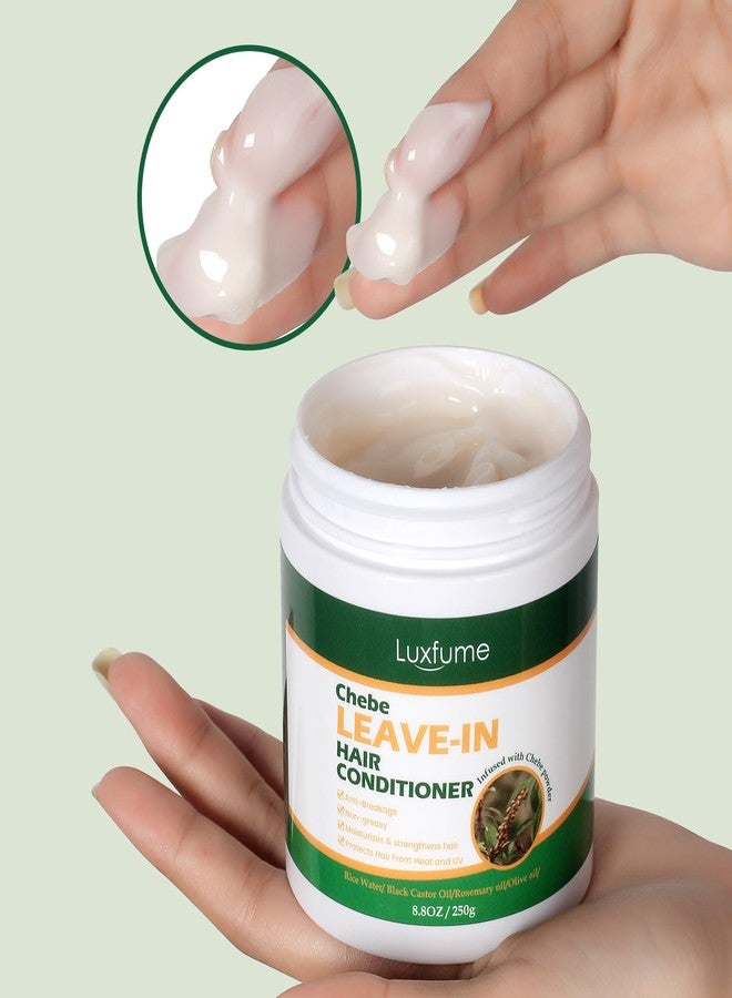 Luxfume Chebe Leave-In Conditioner for Hair Growth and Shine - Rice Water Formula Moisturizes, Minimizes Breakage, and Adds Shine for Men and Women, 8.8 Oz - Image 2