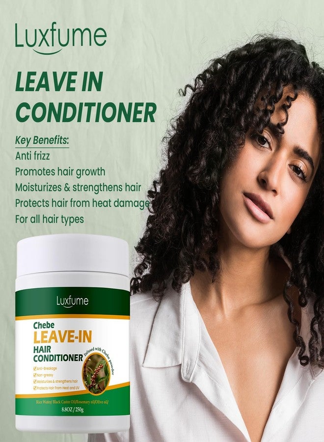 Luxfume Chebe Leave-In Conditioner for Hair Growth and Shine - Rice Water Formula Moisturizes, Minimizes Breakage, and Adds Shine for Men and Women, 8.8 Oz - Image 3