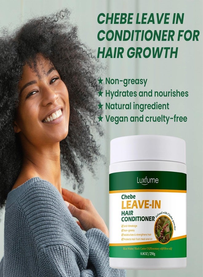 Luxfume Chebe Leave-In Conditioner for Hair Growth and Shine - Rice Water Formula Moisturizes, Minimizes Breakage, and Adds Shine for Men and Women, 8.8 Oz - Image 4