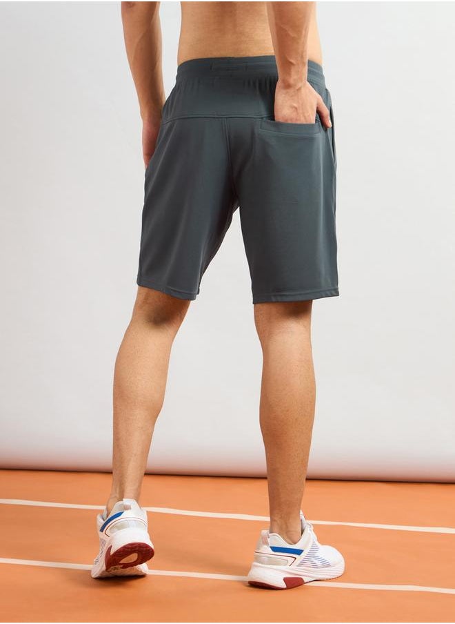 Technosport Technosport Solid Slim Fit Sports Shorts with Drawstring  - Image 1
