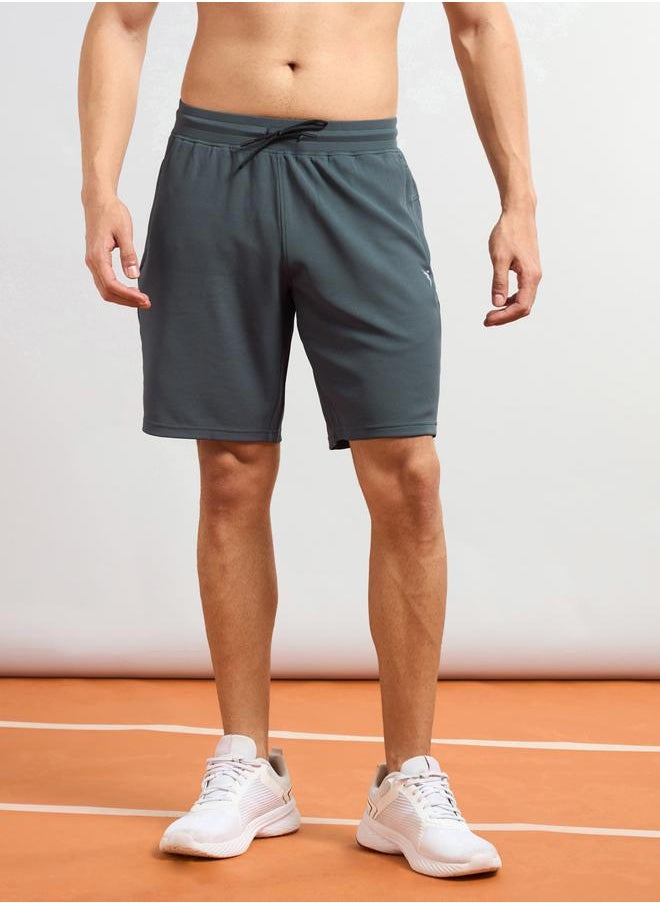 Technosport Technosport Solid Slim Fit Sports Shorts with Drawstring  - Image 3