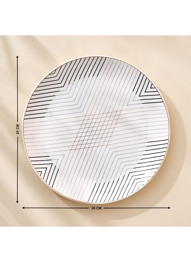 Home Centre Home Centre Blanco Bone China Printed Dinner Plate - 26cm  - Image 4