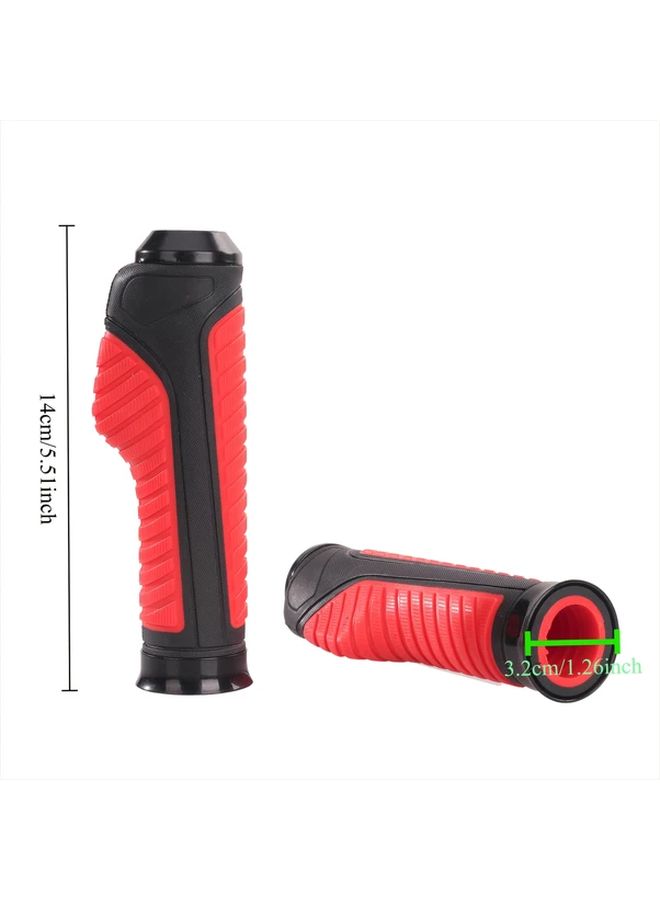 Grey Mountain Bike Handlebar Cover Soft Double Lock Non Slip Rubber - Image 2