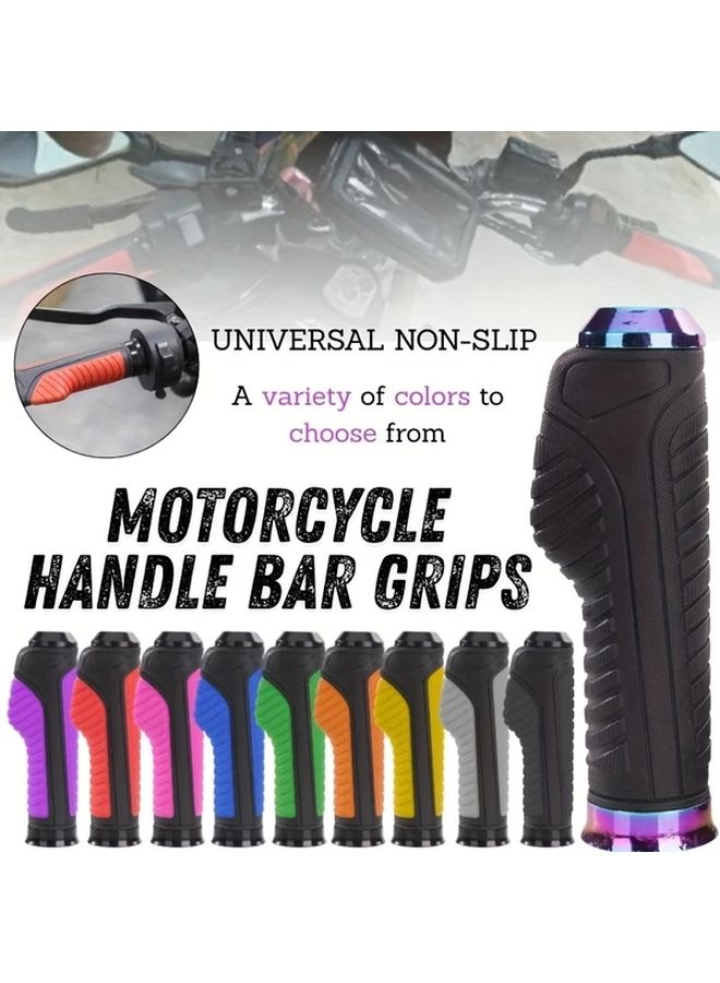 Grey Mountain Bike Handlebar Cover Soft Double Lock Non Slip Rubber - Image 1