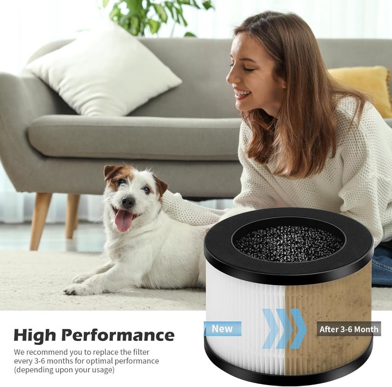 XBWW 2 Packs BW301 Replacement Filters Compatible with MORFY BW301 Air Cleaner Purifier, 3 in 1 filter with H13 True HEPA and Activated Carbon FIlter with Extra 4 Pieces Aroma pads - Image 3