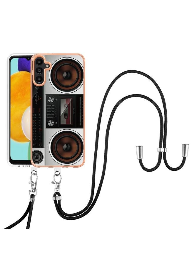 S-TOP Case For Samsung Galaxy A23 5G / 4G Electroplating Dual-side IMD Phone Case with Lanyard - Image 2