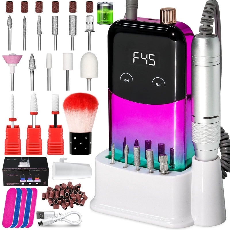 Portable electric nail polish machine for removing dead skin, removing nail polish, and polishing yellow - Image 3