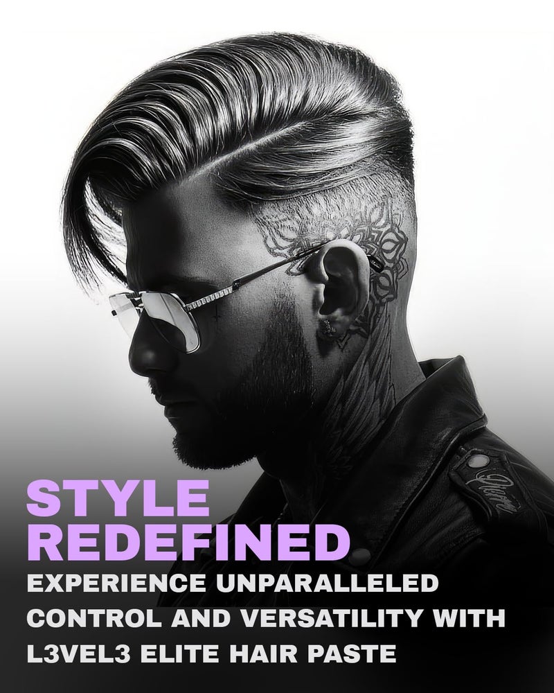 L3 - Level 3 Paste - Long-Lasting Hold - Improves Strength and Volume of Hair - Protects Against Hair Damage - Level Three Men Styling Product (150 ML, Paste) - Image 3
