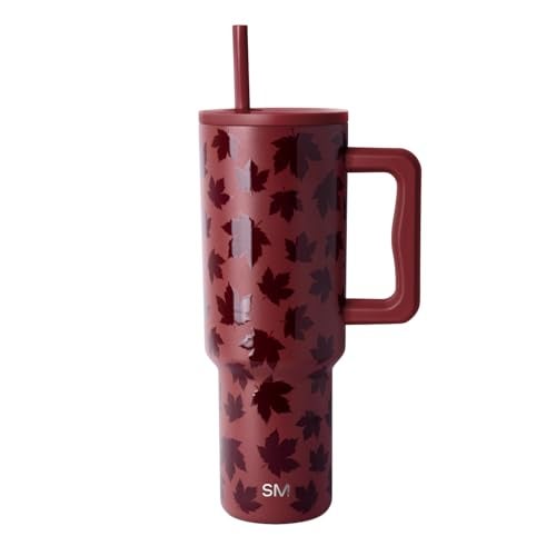 Simple Modern Halloween 40 oz Trek Tumbler with Handle and Straw Lid Cup Holder Friendly Insulated Stainless Steel Travel Mug Autumn Maple - Image 1
