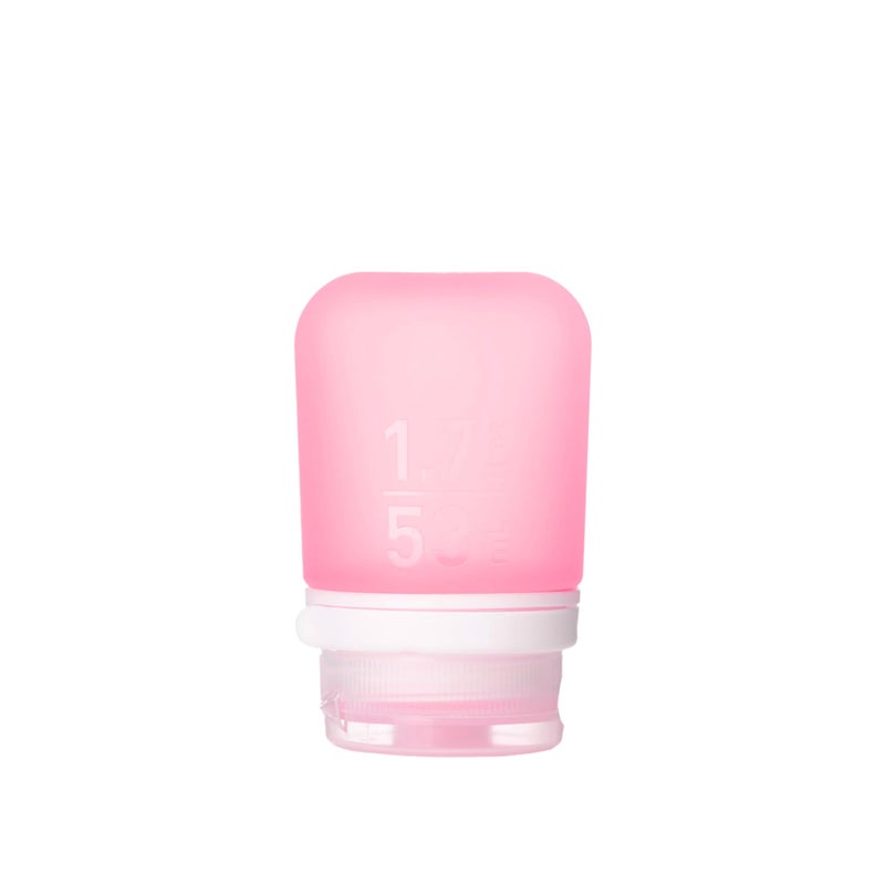 Humangear humangear GoToob+ (Small) | Refillable Silicone Travel Bottle | Locking Lid | Food-Safe Material | Pink, Small (1.7 fl.oz; 53ml)  - Image 1