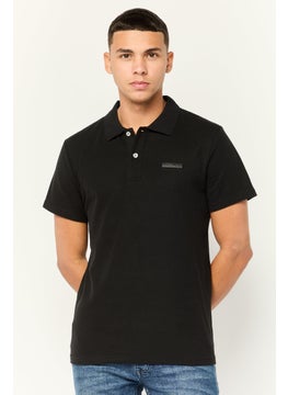 Nordland Men Regular Fit Brand Logo Polo Shirt, Black  - Image 1