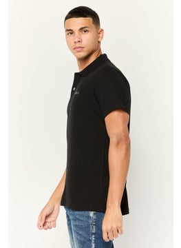 Nordland Men Regular Fit Brand Logo Polo Shirt, Black  - Image 4