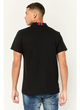 Nordland Men Regular Fit Brand Logo Polo Shirt, Black  - Image 2