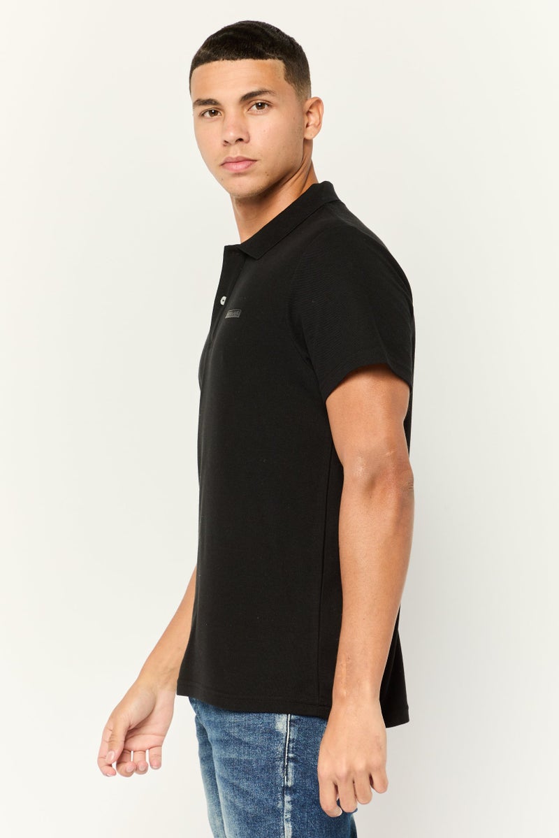 Nordland Men Regular Fit Brand Logo Polo Shirt, Black - Image 4