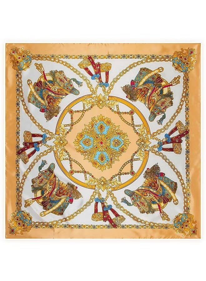 أخبار حرير مربع مثل وشاح الرأس ، ونمط الأزياء النسائي وشاح الحرير وشاح ، Boho الشعر العصابات ، والشعور حريري الشعر باندانا - Image 1