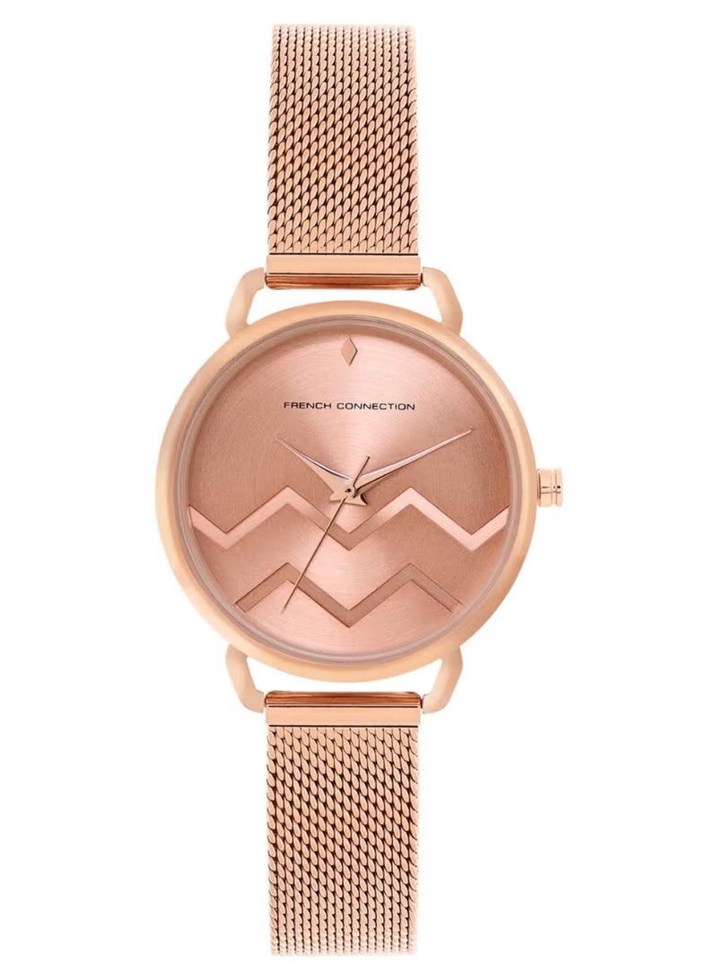 French Connection Women Analogue Bracelet Style Straps Watch FCN00088H - 33mm - Rose Gold - Image 1