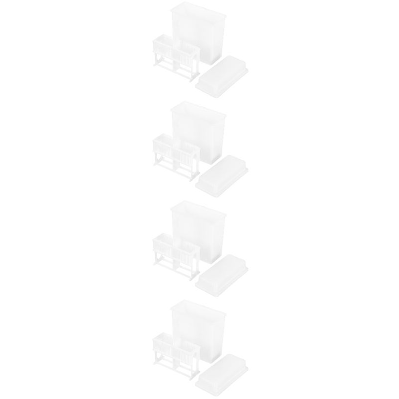 4 Sets Laboratory Microscope Slides Staining Rack Slides Staining Jar Storage Slides Rack - Image 1