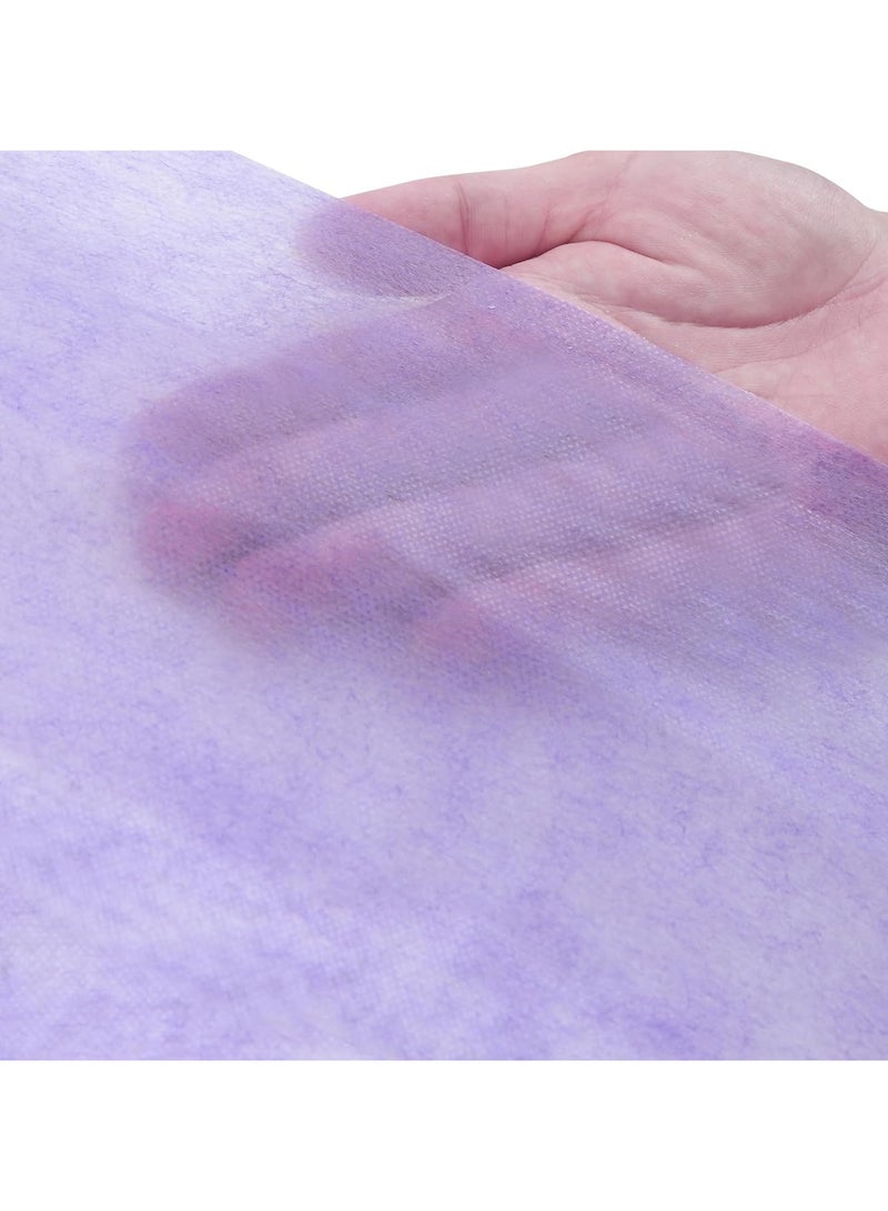 LA PERLA TECH  50 PICS Disposable Massage Table Sheets, Spa Bed Sheets Bed Cover Non-woven Fabric, Spa Bed Covers for Esthetician, Waxing, Lash Bed, Salon Table 180cm x 80cm, Purple - Image 3