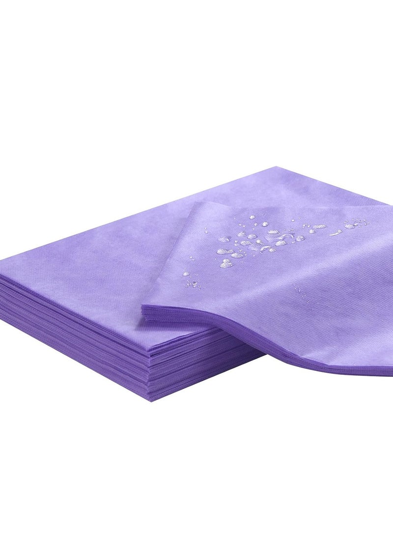 LA PERLA TECH  50 PICS Disposable Massage Table Sheets, Spa Bed Sheets Bed Cover Non-woven Fabric, Spa Bed Covers for Esthetician, Waxing, Lash Bed, Salon Table 180cm x 80cm, Purple - Image 2