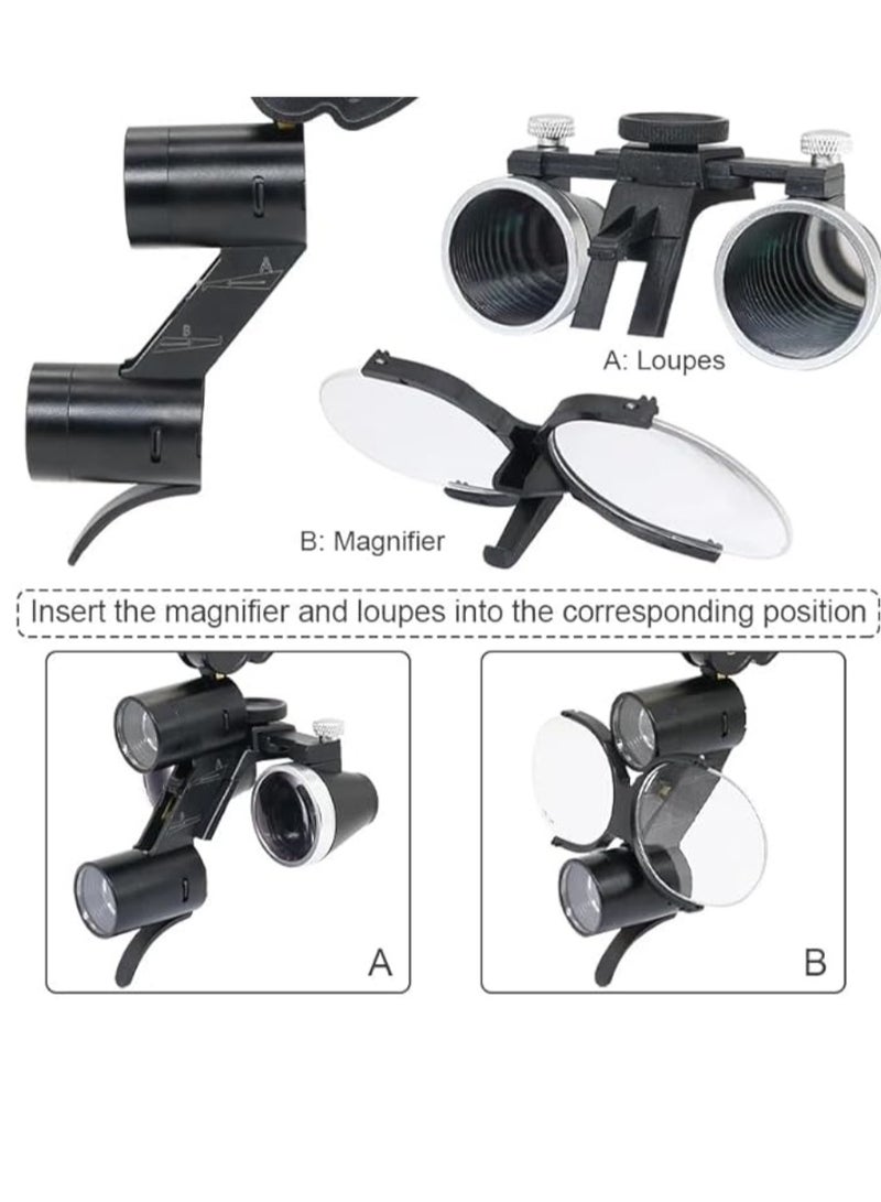 keemz Dental Loupes with Light 5W LED Headlight Binocular Surgical Magnifier Dual Medical Spotlight Headband Magnifying Glass - Image 3