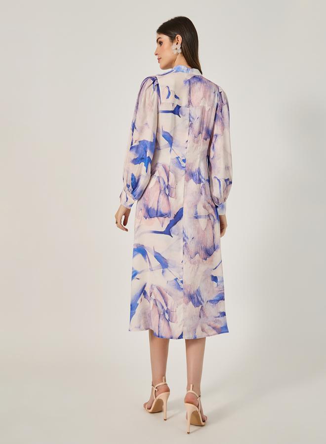 ستايلي فستان بفيونكة زهور - Image 5