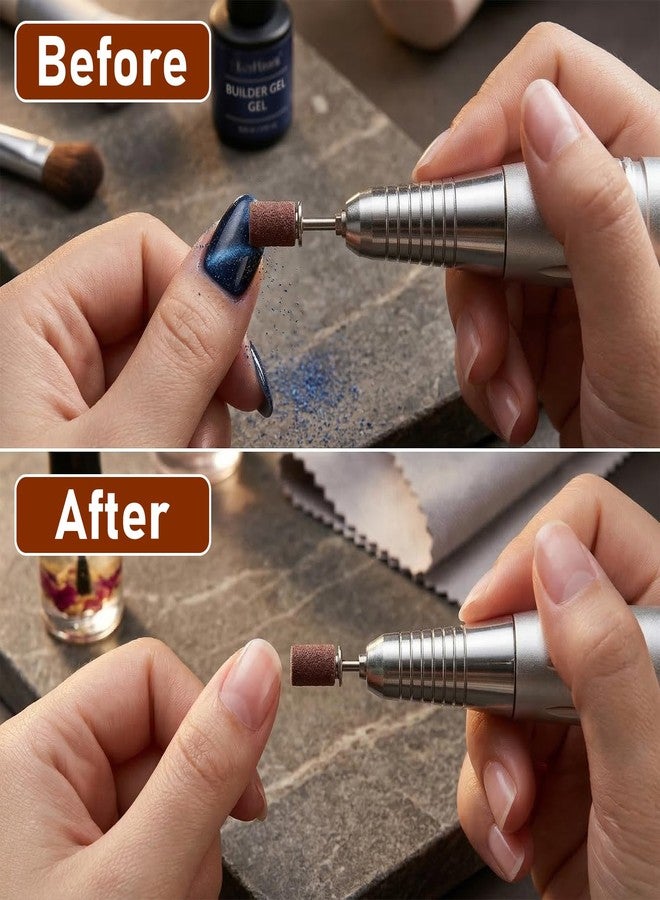 Skrfren 100 Pcs Nail Sanding Bands for Nail Drill with 3/32" Mandrel Nails Drill Bit, 80 Coarse Grit Small Sanding Bands for Acrylic Nails Gel Removing Shaping Polishing Manicure Pedicure - Image 5