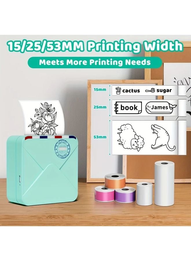 Phomemo M02S Green Mini Thermal Printer 300 DPI Wireless Pocket Sticker - Image 4