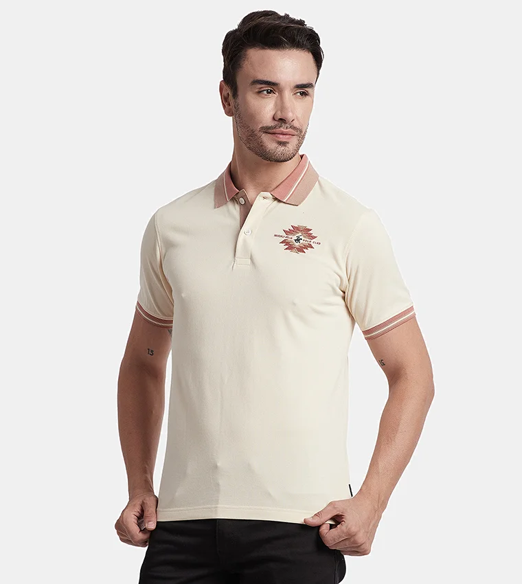 بيفرلي هيلز بولو كلوب تيشيرت بولو بياقة متباينة