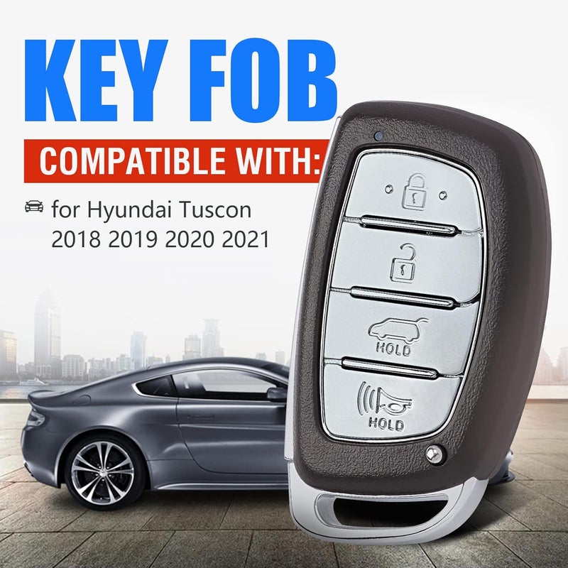 Keymall Car Smart Key Fob Keyless Entry Remote Control Replacement for Hyundai Tucson 2018 2019 2020 2021 433MHz 47Chip(FCC ID:TQ8-FOB-4F11 P/N:95440-D3510) 4 Buttons - Image 2