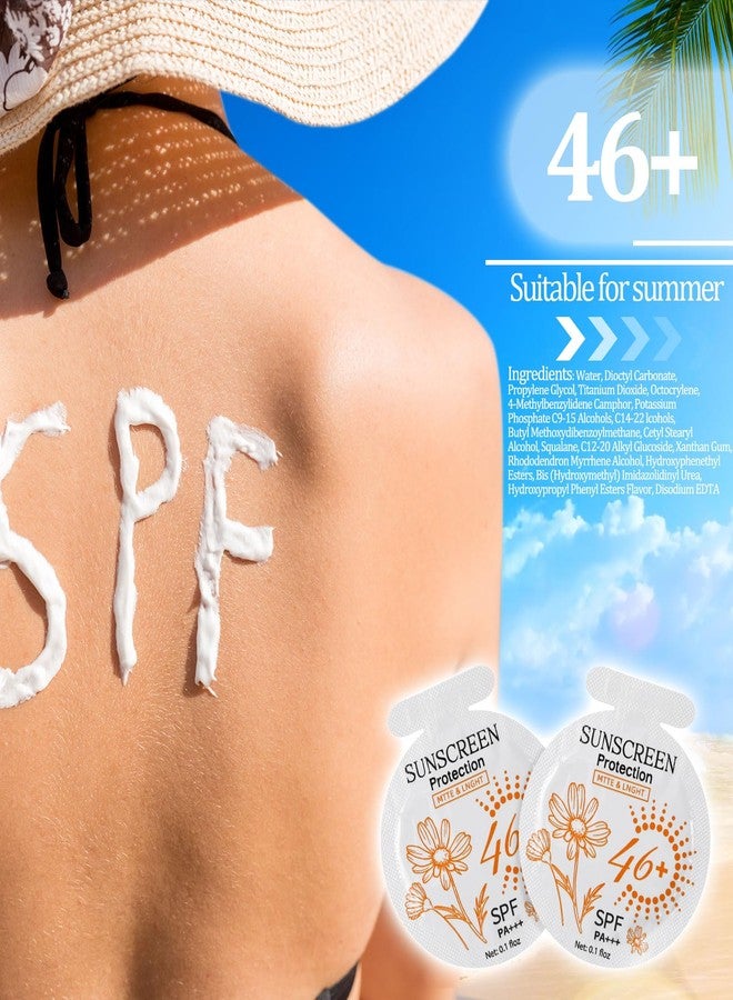 Heigble 100 Pcs Sunscreen Bulk Mini Travel Size Sunscreen Packets SPF 46+ Summer Party Gifts for Women Girl - Image 2