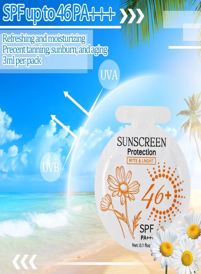 Heigble 100 Pcs Sunscreen Bulk Mini Travel Size Sunscreen Packets SPF 46+ Summer Party Gifts for Women Girl - Image 3