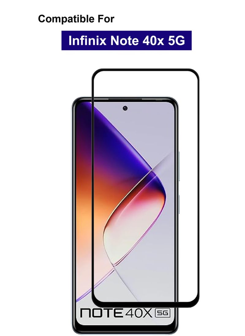 Jetech Infinix Note 40x 5G - Glass Screen Protector Tempered Glass -Black  - Image 1