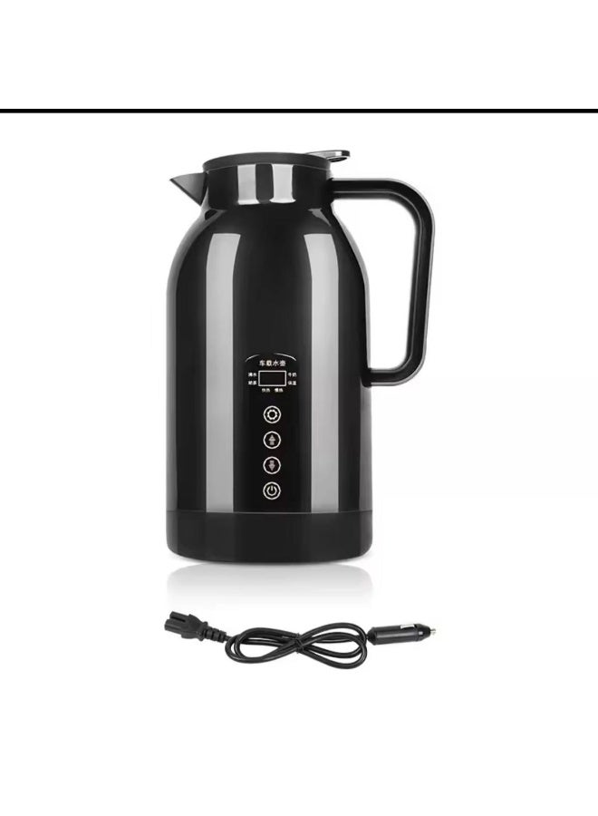 BlueFire Portable Electric Car Kettle Boiler 12V/24V, 1300ml Digital Heating Kettle for Car Travel, Touch Control Temperature Display, Stainless Steel Inner, Fast Heating Water Boiler for Coffee Tea Hot Water Self Driving Tour - Image 1