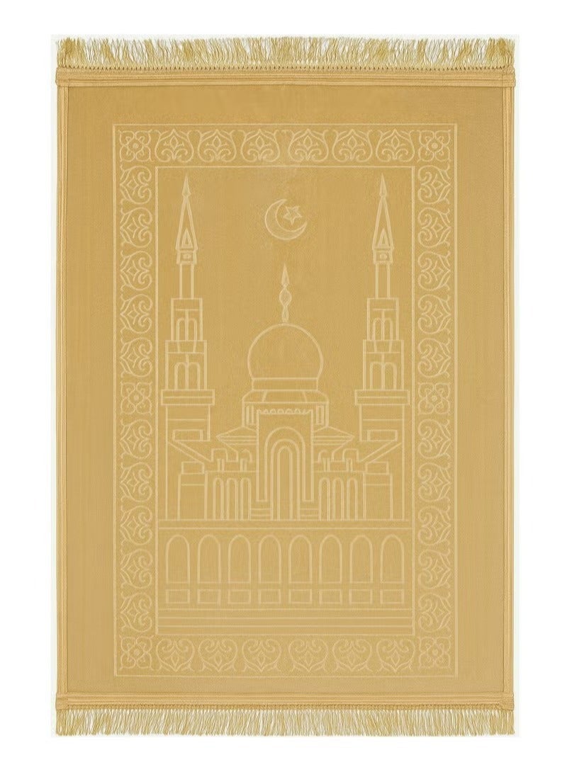 مجموعة هدايا رمضان قطعتين سجادة صلاة، حجم كبير، نوعية جيدة، غير زلقة، 80×120 سم - Image 3