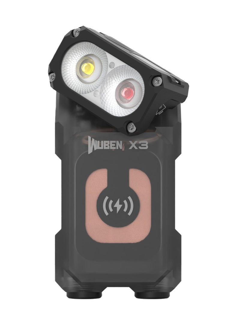 WUBEN X3 Mini Flashlight with Rechargeable Charging Box 180 Degree EDC Keychain Flashlight Torchlight Twist Ip65 Waterproof Magnet Pocket Flashlight Type-C Lanyard for Camping, Outdoor, Inspection, Gift  - Image 2