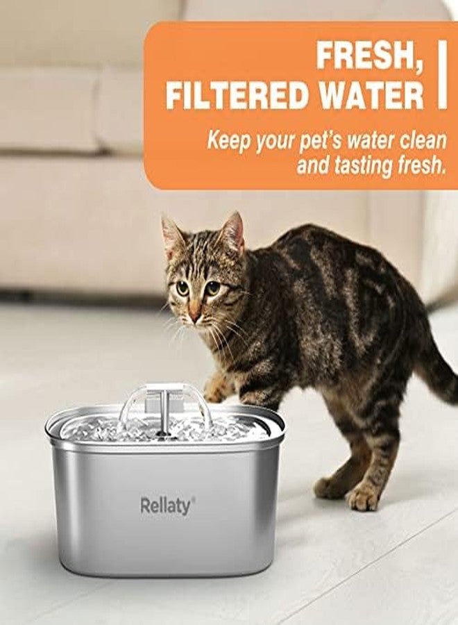 Rellaty Official 32PCS Cat Water Fountain Filters Replacement & Pre-Filter Sponges for 3.2L/108oz Automatic Pet Water Fountain (16 filters +16 sponges) - Image 3