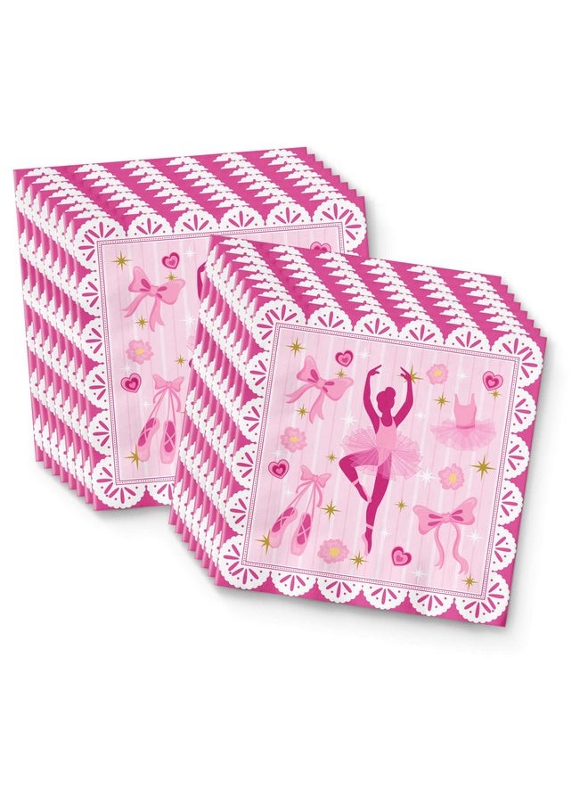 Birthday Galore Little Ballerina Birthday Party Supplies Set Plates Napkins Cups Tableware Kit for 16  - Image 4