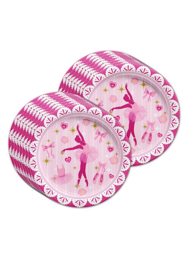 Birthday Galore Little Ballerina Birthday Party Supplies Set Plates Napkins Cups Tableware Kit for 16  - Image 2