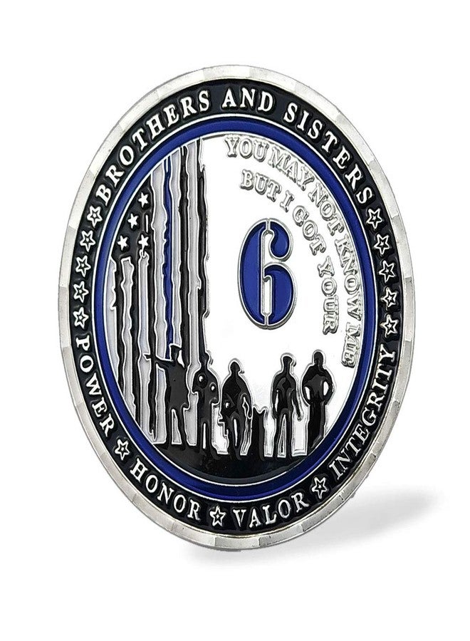 ASmileIndeep Police Challenge Coins Police k9 Military Law Enforcement Challenge Coin Thin Blue Line Police Officer Souvenir Gift- I Got Your Six - Image 3