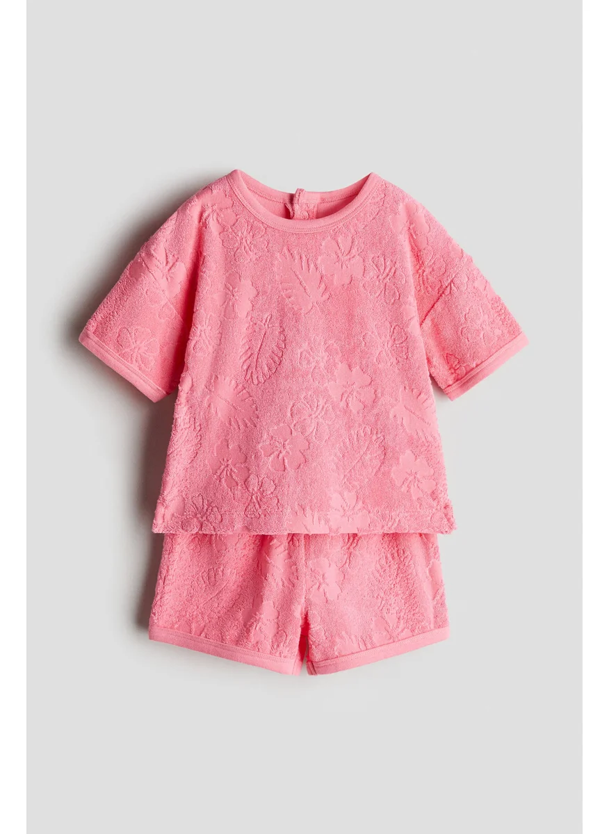H&M 2-Piece Pattern Terry Set