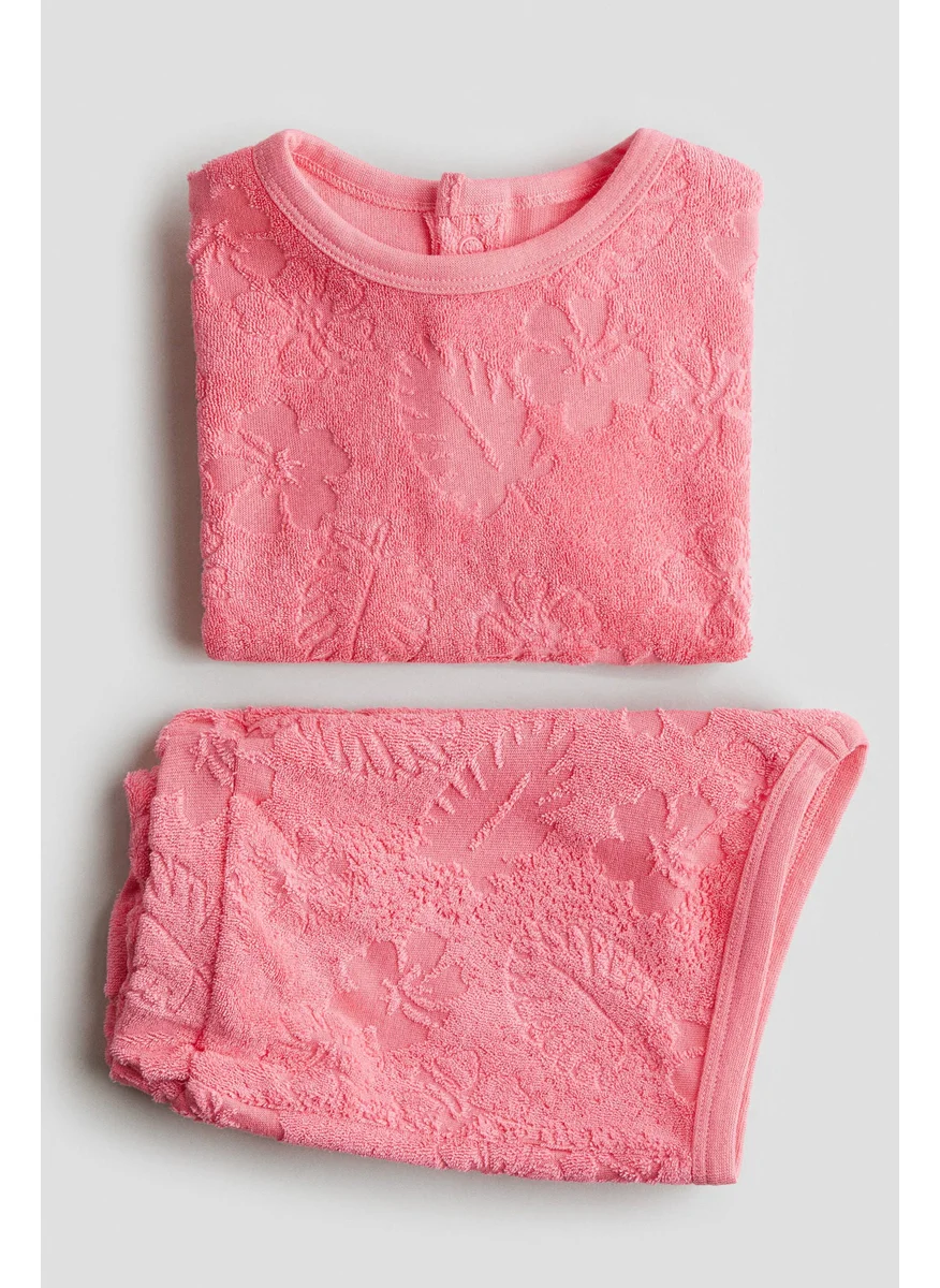 H&M 2-Piece Pattern Terry Set