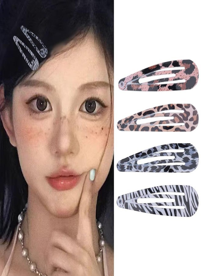 Sdopbinbin Leopard Print Hair Clips Barrettes for Fine Hair Kawaii Accessories Y2K Cute Stuff for Girls Women Mini Snap Hair Clips for Short Thin Hair Decorations for Women Girls Anime Hair Clips - Image 1