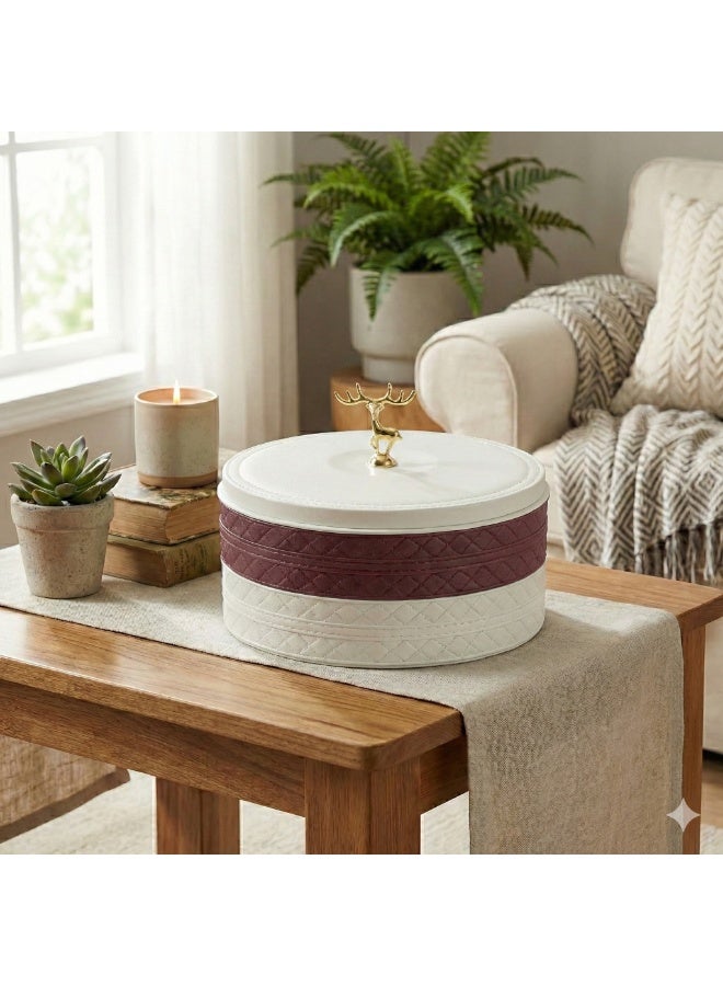 2-Tier Snack Organizer Bonbonniere with 10 Divided Sections Plastic Serving Tray for Nuts, Cookies, Kahk, Biscuits, Sweets & Ramadan Yamish - Image 5