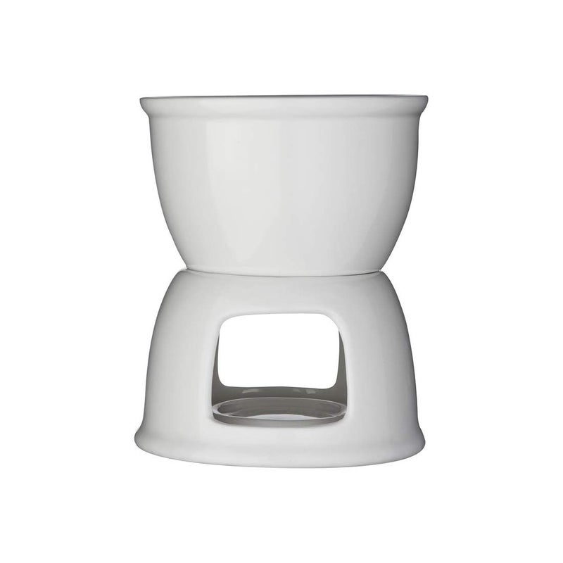 Incrizma Incrizma Fondue Set, Premium Tea Light Porcelain Melting Pot for Cheese, Chocolate and Tapas - White (Porcelain, 400 ml) - Image 1