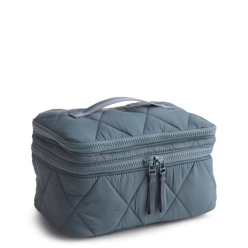 Vera Bradley Women's Featherweight Brush Up Cosmetic Case, Dark Slate - Image 1