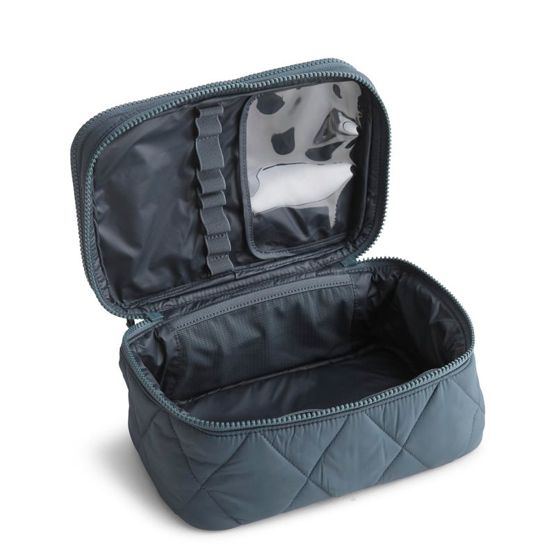 Vera Bradley Women's Featherweight Brush Up Cosmetic Case, Dark Slate - Image 3